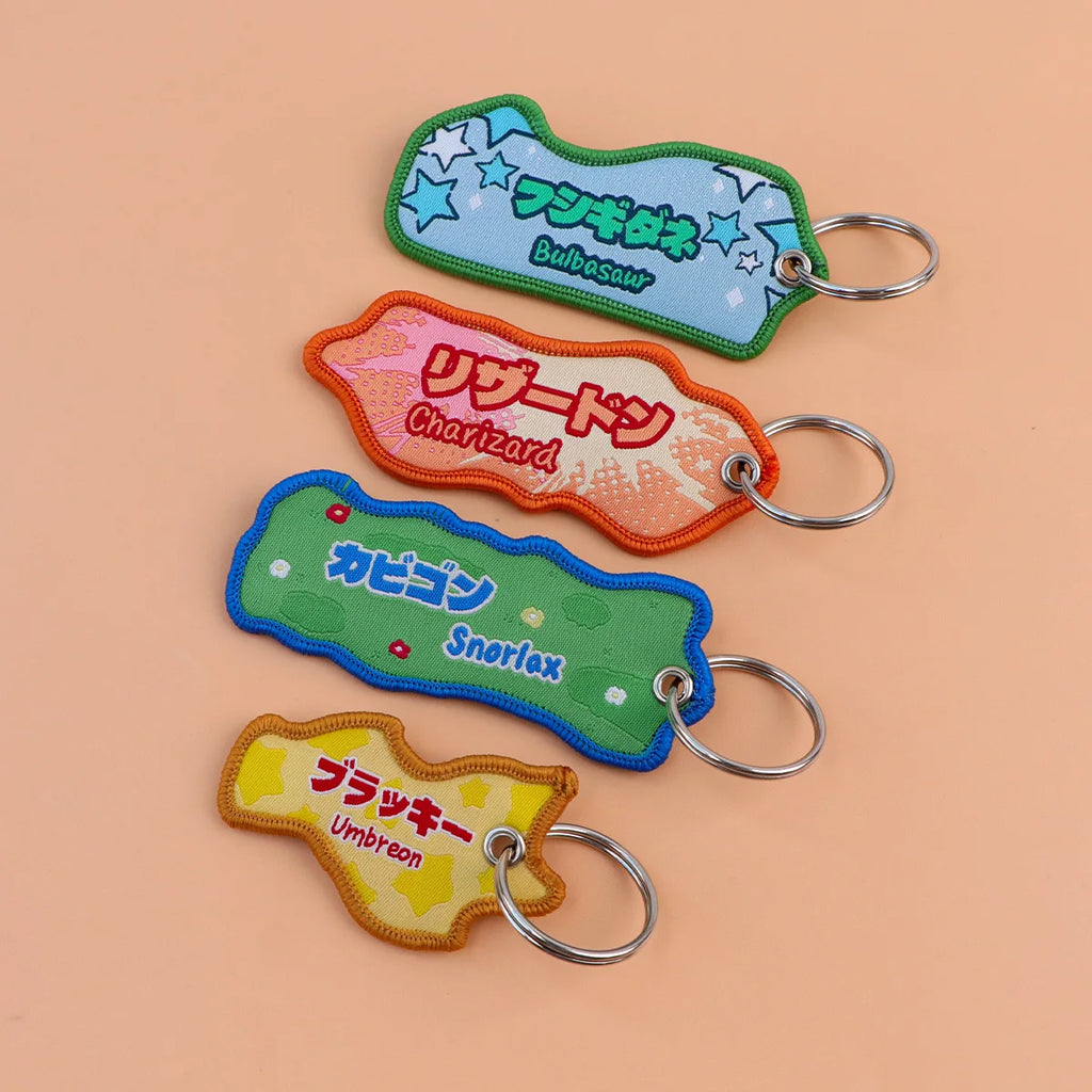 Cute Cloth Keychain and Keyring Accessories - Psyduck, Eevee, Jigglypuff, Gengar, Dragonite + More