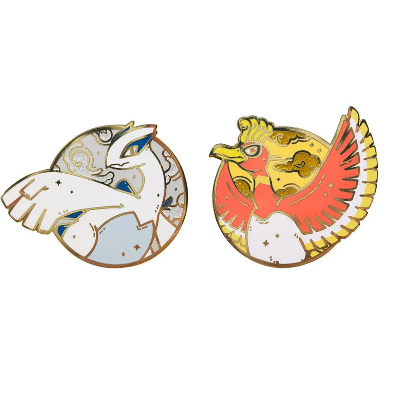 Silver and Gold Enamel Pins