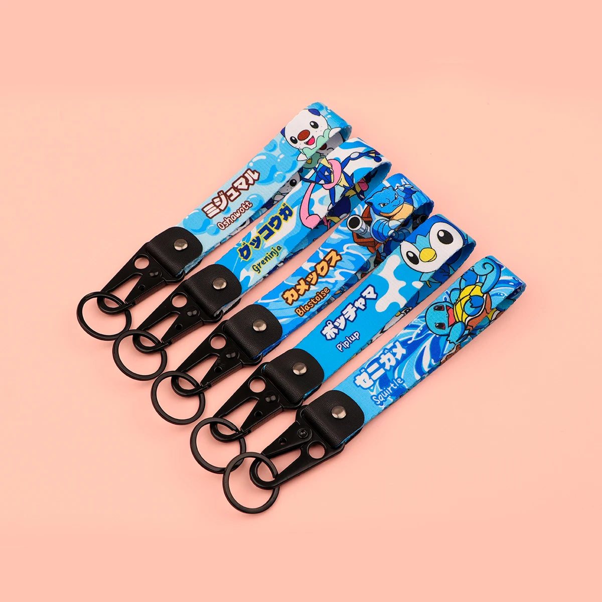 Piplup, Oshawott, Greninja, Girintina _ More Keychain and Keyring Accessories