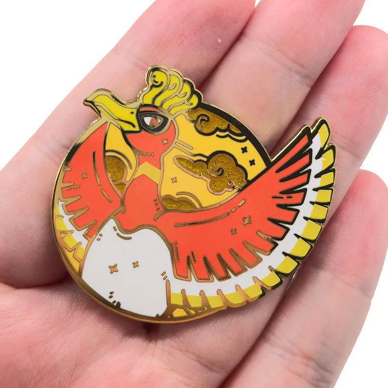 Silver and Gold Enamel Pins
