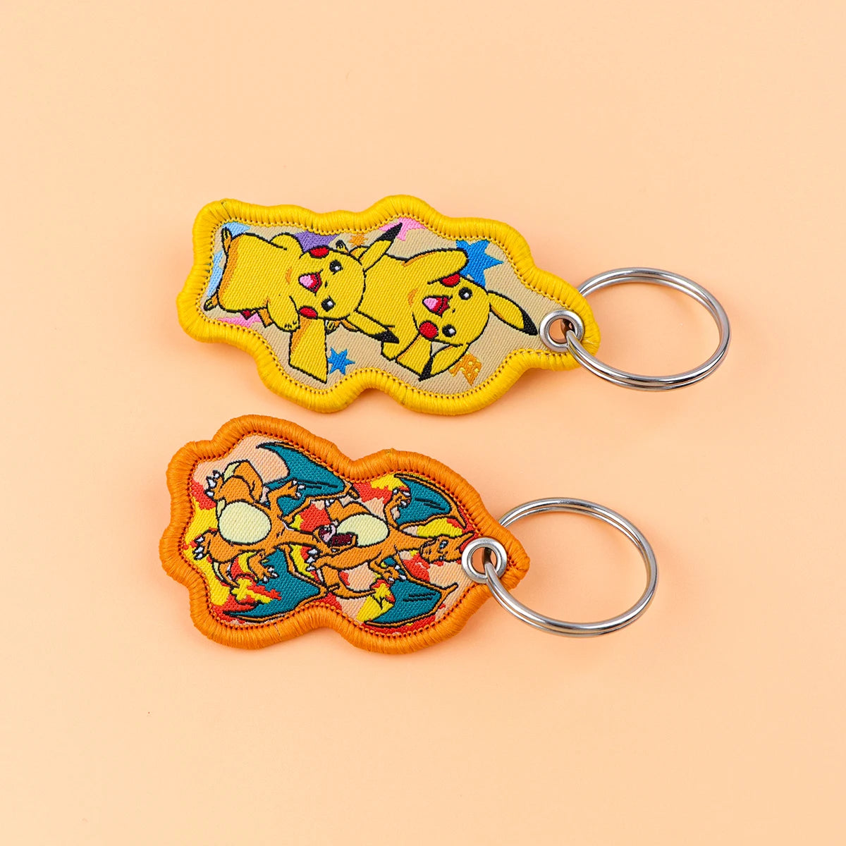 Pikachu And Charizard Cloth Keychain and Keyring Accessories