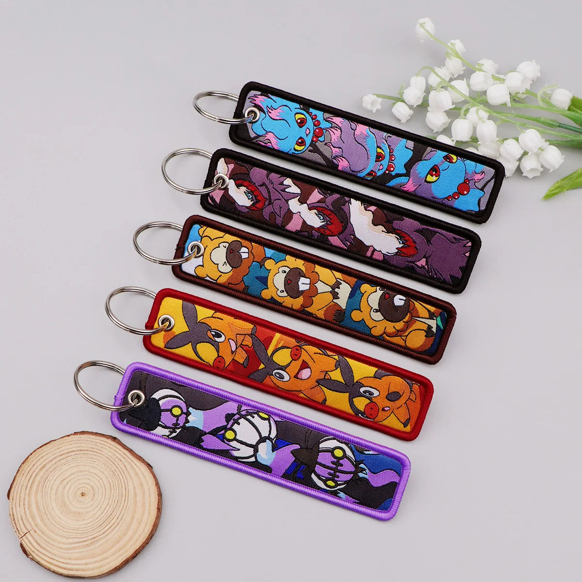 Spiritomb, Houndoom, Pikachu, Sprigatito + Many More Embroidered Keychain and Keyring Accessory Catalog