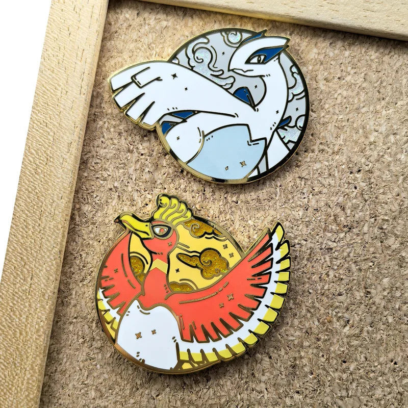 Silver and Gold Enamel Pins