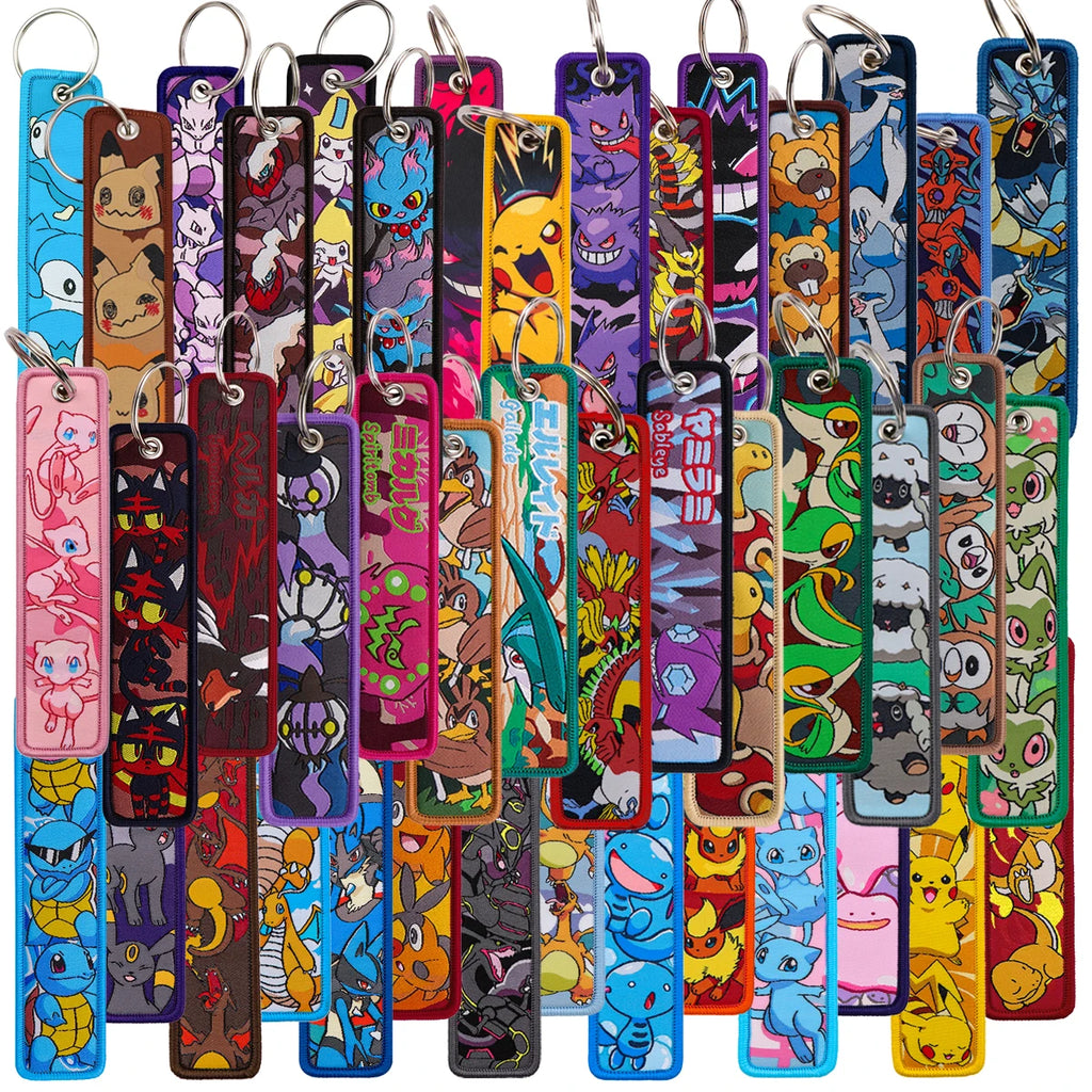 Spiritomb, Houndoom, Pikachu, Sprigatito + Many More Embroidered Keychain and Keyring Accessory Catalog