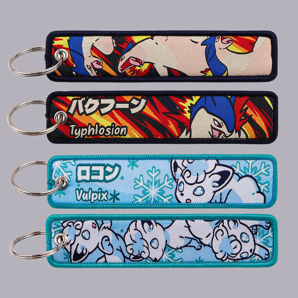 Alolan Vulpix and Typhlosion Keychain and Keyring Accessory