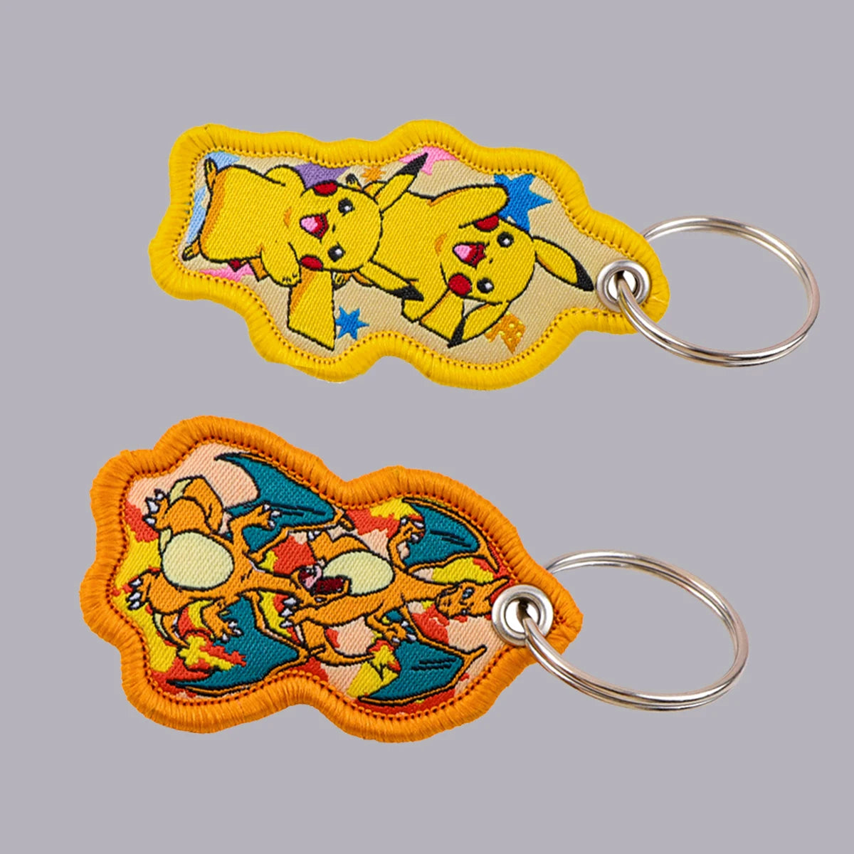 Pikachu And Charizard Cloth Keychain and Keyring Accessories