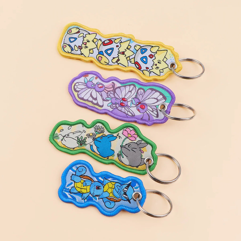 Cute Cloth Keychain and Keyring Accessories - Psyduck, Eevee, Jigglypuff, Gengar, Dragonite + More