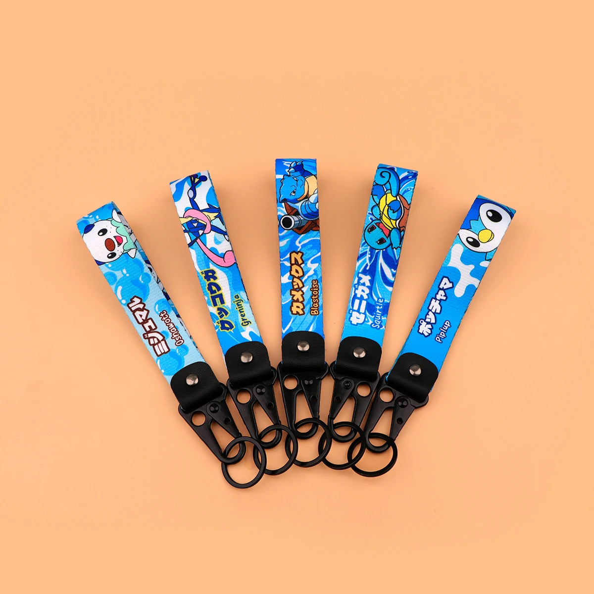 Piplup, Oshawott, Greninja, Girintina _ More Keychain and Keyring Accessories