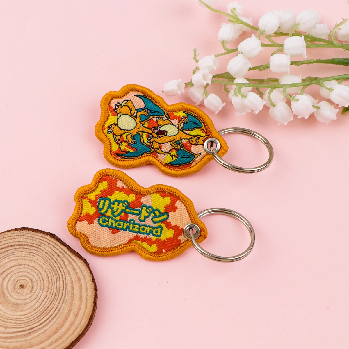 Pikachu And Charizard Cloth Keychain and Keyring Accessories